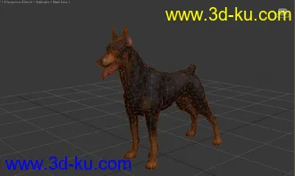 3D打印模型狗免费版，动作一个的图片