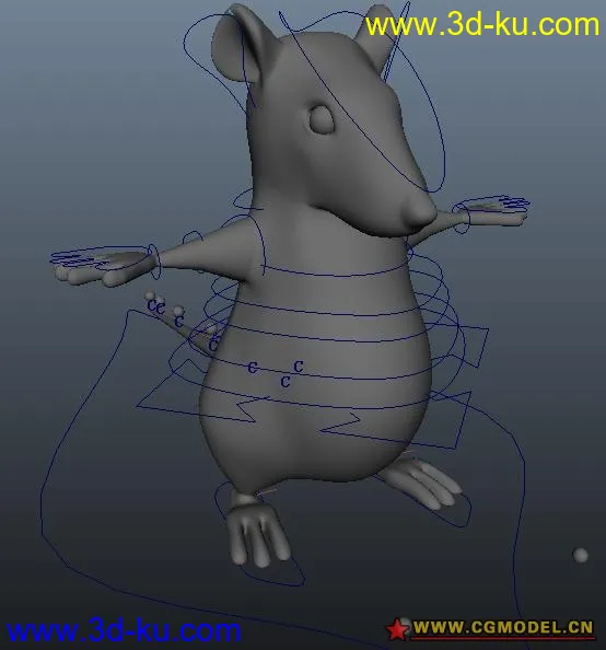 带绑定的老鼠模型~可调动画用的图片2