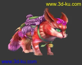 3D打印模型一只猫坐骑的图片