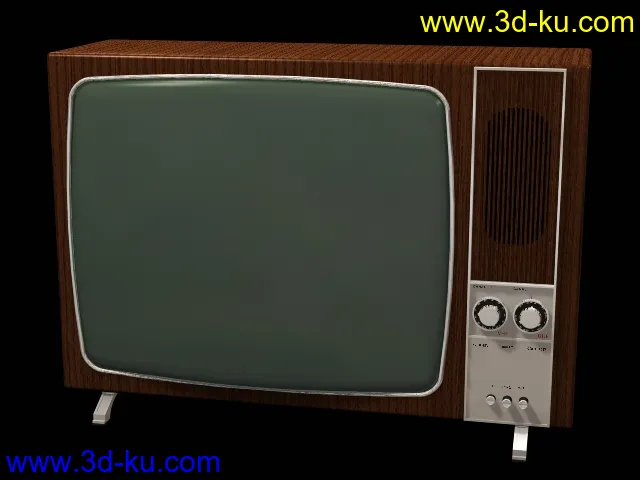 老旧的电视机模型的图片1