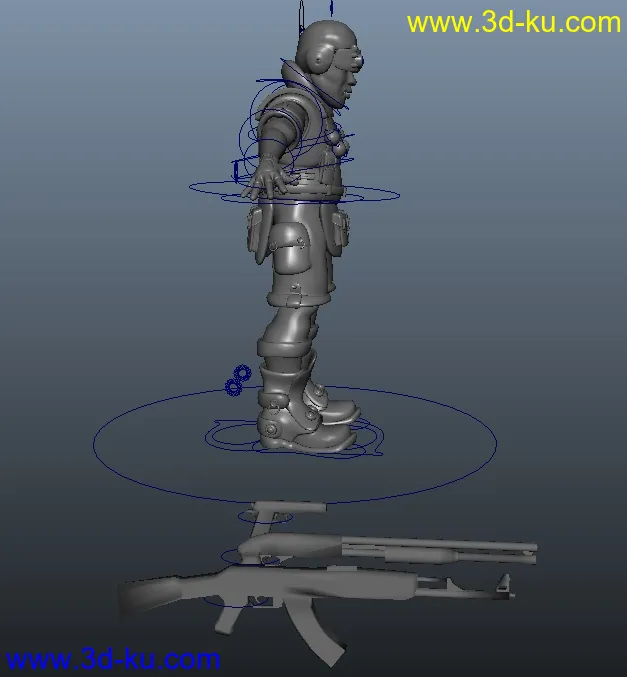 Q版带武器士兵模型的图片3