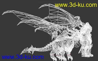 3D打印模型BOSS和他的龙坐骑带贴图的图片