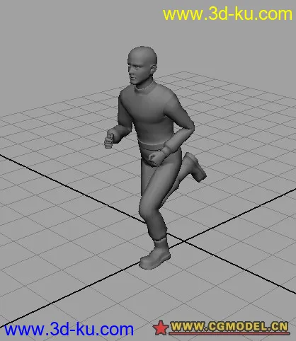 男人跑步动画  教程里带的模型的图片1