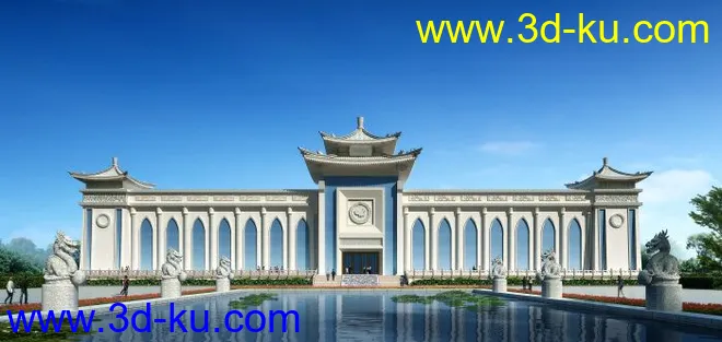 古建筑中华民族宫模型的图片1