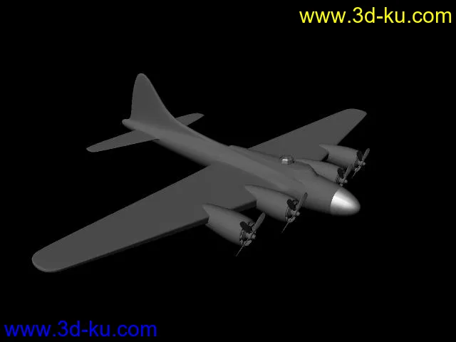 练习做的一个B17轰炸机模型的图片1