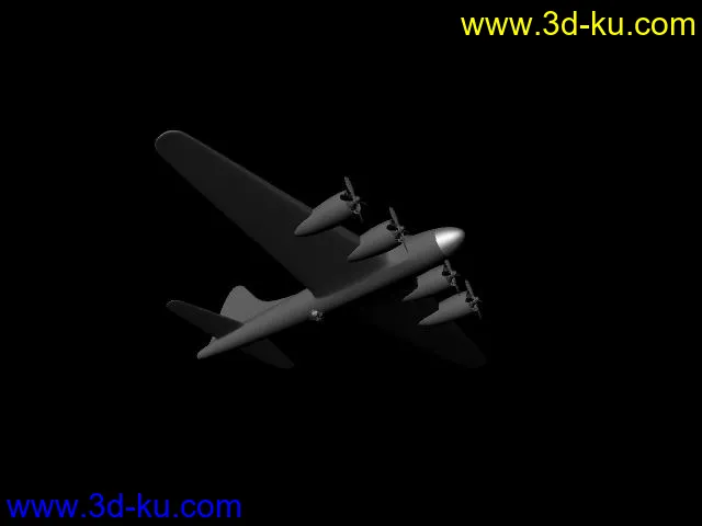 练习做的一个B17轰炸机模型的图片2