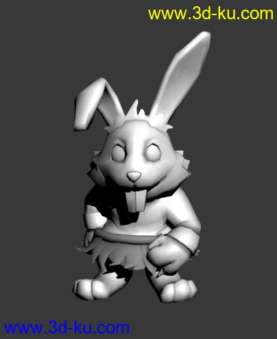 流氓兔可爱小白兔龅牙兔模型下载的图片1