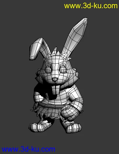 流氓兔可爱小白兔龅牙兔模型下载的图片2