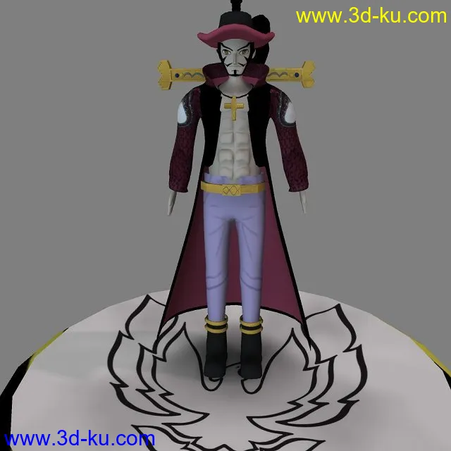 海贼王，王下七武海，鹰眼，毕业做的模型的图片3