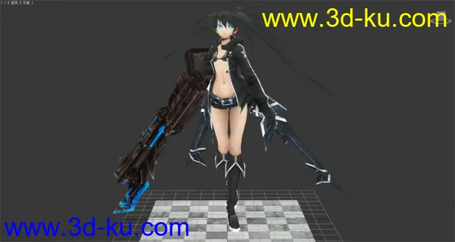 Black★Rock Shooter 黑岩射手游戏机娘版，质量很高模型的图片1