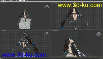 3D打印模型Black★Rock Shooter 黑岩射手游戏机娘版，质量很高的图片