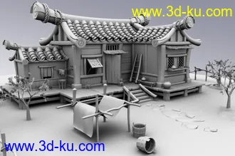 3D打印模型自己做的卡通小场景的图片