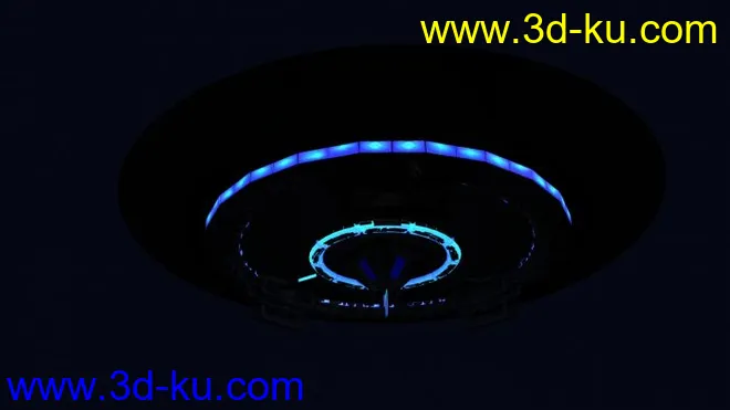 飞碟,常见的圆盘形UFO含材质贴图模型的图片4