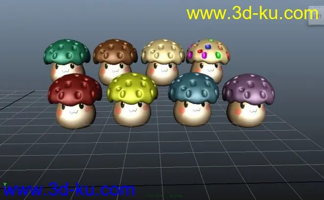 可爱小蘑菇模型的图片1