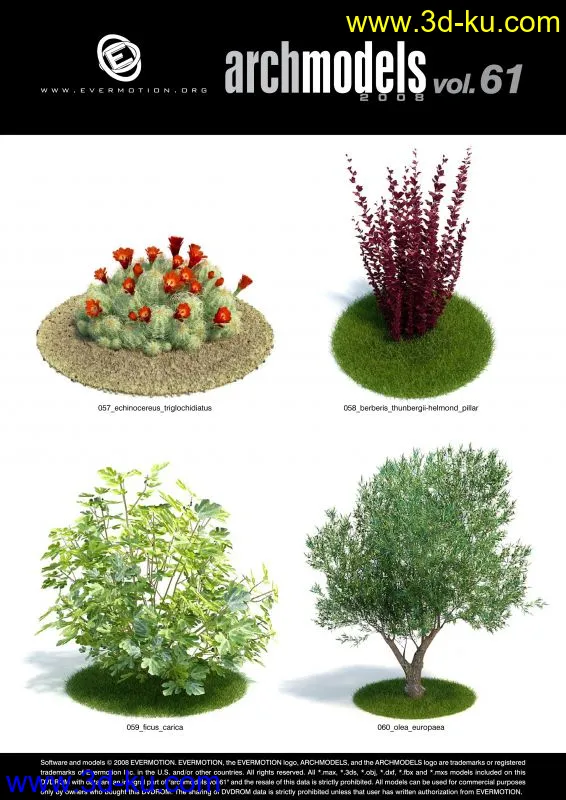 树木   花草  模型    全是FBX文件带有材质的图片3