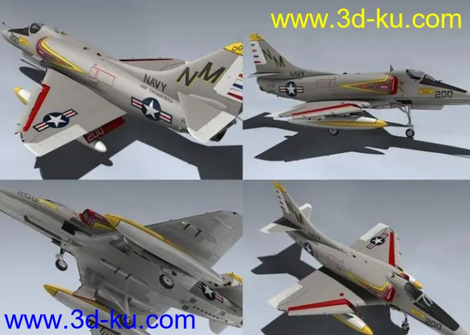 军火商★ A-4E Skyhawk 美国“天鹰”攻击机模型的图片1