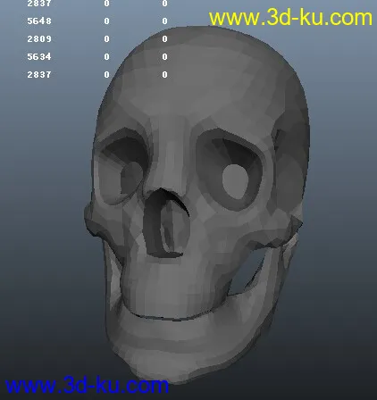 骷髅头-maya模型的图片2