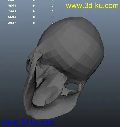骷髅头-maya模型的图片1
