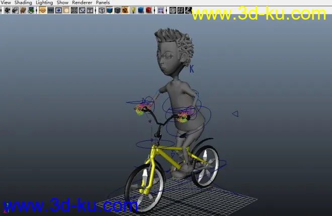 骑车的男孩(高级绑定，学习试用）模型的图片2