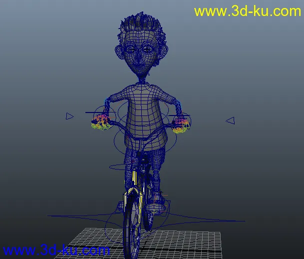 骑车的男孩(高级绑定，学习试用）模型的图片3