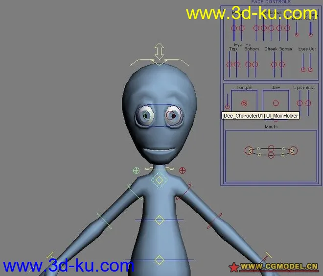 MAX卡通角色模型附带全套控制器IK/FK的图片1