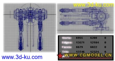 炮台集合01 maya科幻系列 mb格式模型的图片1