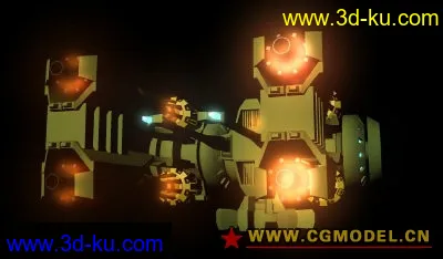 炮台集合01 maya科幻系列 mb格式模型的图片6