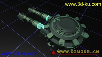 炮台集合01 maya科幻系列 mb格式模型的图片8