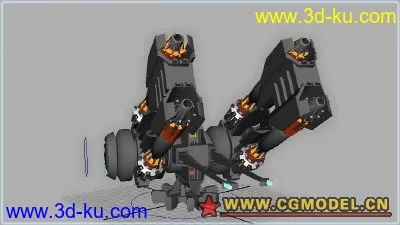 炮台集合01 maya科幻系列 mb格式模型的图片9