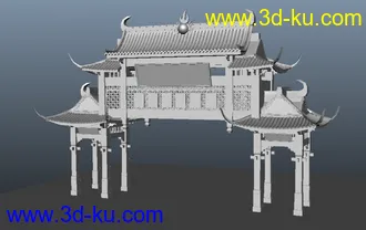 3D打印模型paifang的图片