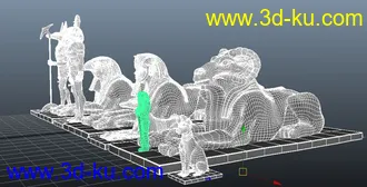 3D打印模型埃及雕像(8个maya obj）的图片