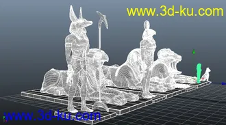 3D打印模型埃及雕像(8个maya obj）的图片