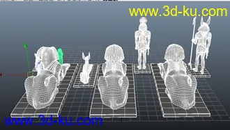 3D打印模型埃及雕像(8个maya obj）的图片