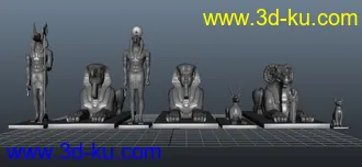 3D打印模型埃及雕像(8个maya obj）的图片