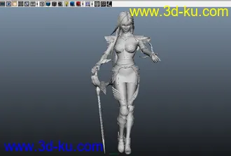 3D打印模型女战士高模的图片