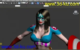 3D打印模型女美國隊長的图片