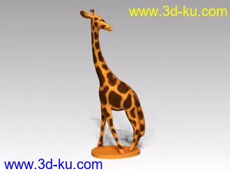 3D打印模型长颈鹿雕塑的图片