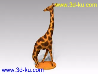 3D打印模型长颈鹿雕塑的图片