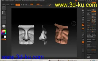 ZBrush人物鼻子雕刻模型的图片