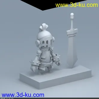 3D打印模型小骑士，有原画，还没画完，不足的请指点，我Q363102280的图片