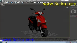 普通的摩托车3D模型的图片