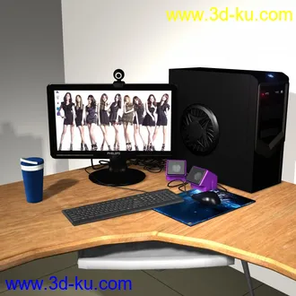 3D打印模型台式电脑+周边的图片