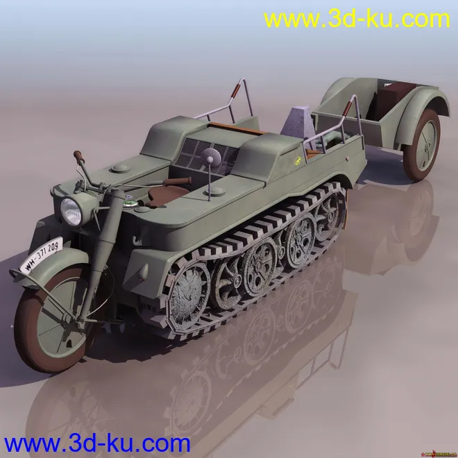 SDKFZ2军用运输车模型的图片1