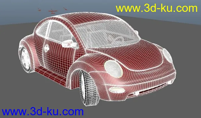 影视级别高模甲壳虫小汽车模型的图片2