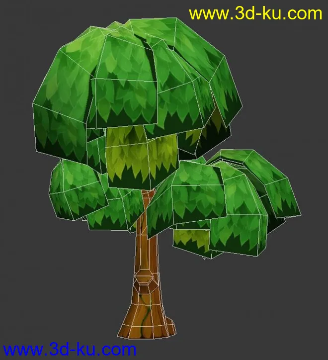 游戏Q版树木，颜色鲜亮，低模，超好用模型的图片2