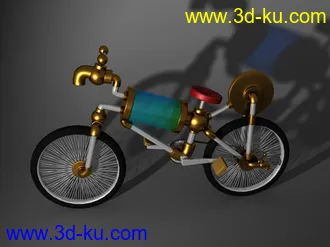 3D打印模型科幻卡通自行车的图片