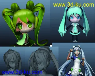 3D打印模型精品初音分享~~喜欢初音的快来吧!!!obj文件的图片