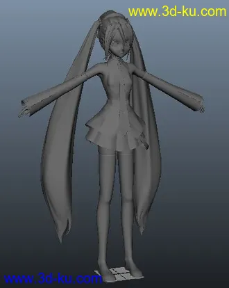 3D打印模型精品初音分享~~喜欢初音的快来吧!!!obj文件的图片