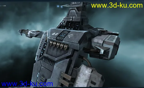 秃鹫级机动战舰EVE遨游太空逼真3D模型的图片3