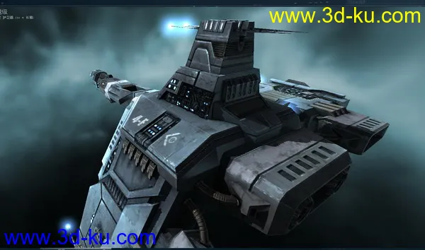 秃鹫级机动战舰EVE遨游太空逼真3D模型的图片4